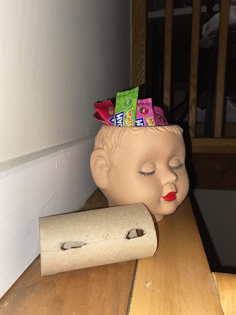 scary dolls head halloween treats
